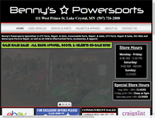 Tablet Screenshot of bennyspowersports.com